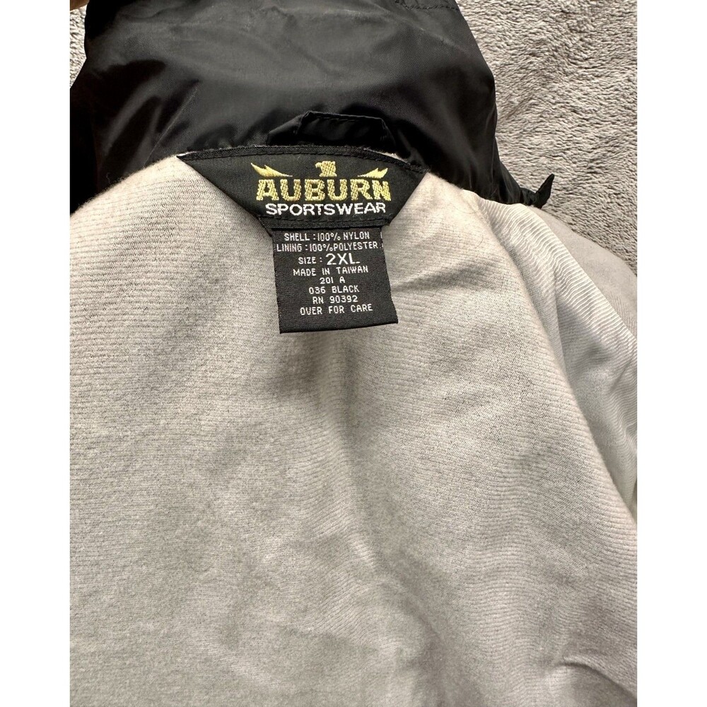 Vintage y2k windbreaker Jacket SOULFLY FIRE Flames Black Snap Nylon 2XL - Picture 10 of 10